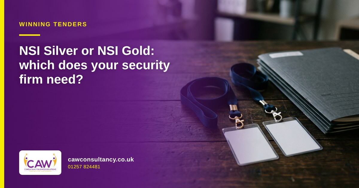 Two security lanyards, one gold and one silver, on a desk beside a folder