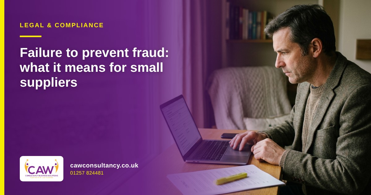 Small business owner completing a supplier questionnaire on a laptop